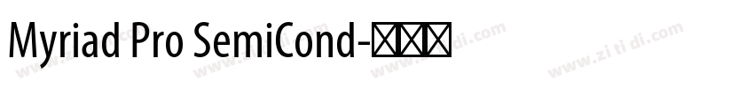 Myriad Pro SemiCond字体转换